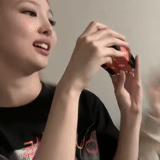 asiatique, humain, maquillage coréen, réaction allumée, maquillage coréen