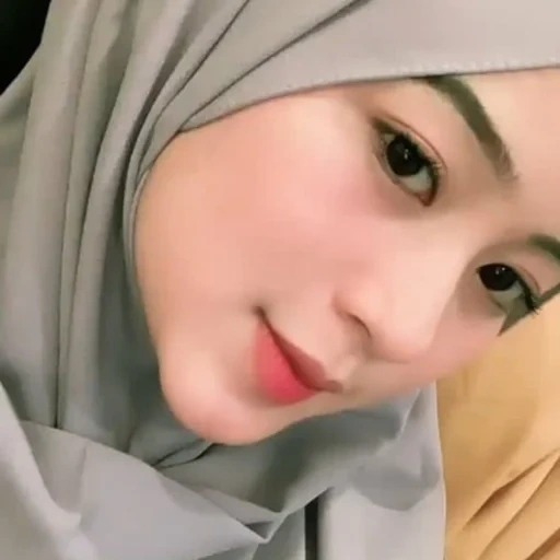 mujer joven, hermoso hijab, ojos musulmanes, hijab musulmán, chica musulmana