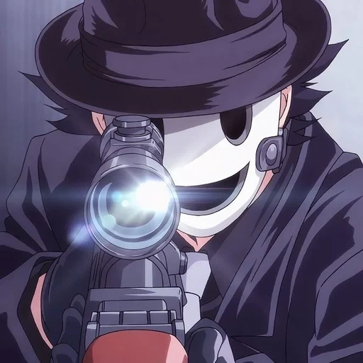 animação, twitter, menino anime, máscara de franco-atirador, personagem de anime
