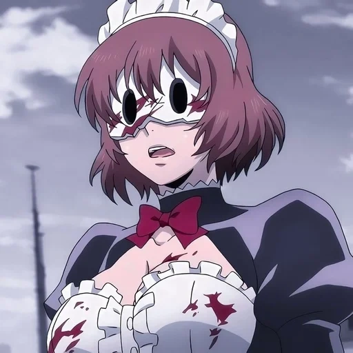 personaggi anime, invasione celeste anime, l'invasione celeste è la cameriera, invasione celeste di una maschera, maschera la cameriera invasione celeste