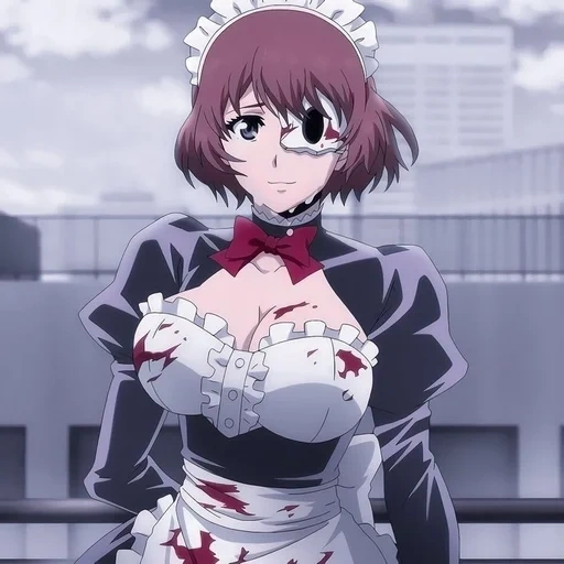 personnages d'anime, shouko sugaware, heady invasion 1 episode, l'invasion céleste est une femme de chambre, masque maid invasion heavenly