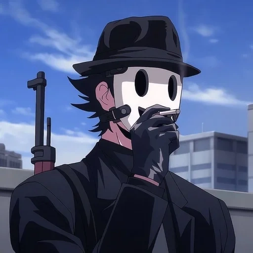 animação, personagem de anime, sr sniper anime, invasão do paraíso de anime, sniper de máscara de invasão do céu