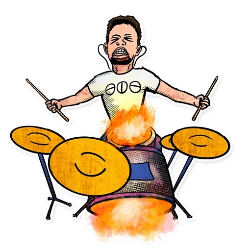 pria, klip drummer, logo strike drummer