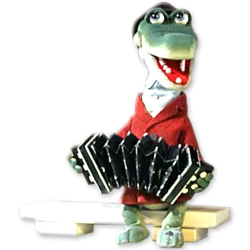 cheburashka, crocodile gena, gène de crocodile par accordéon