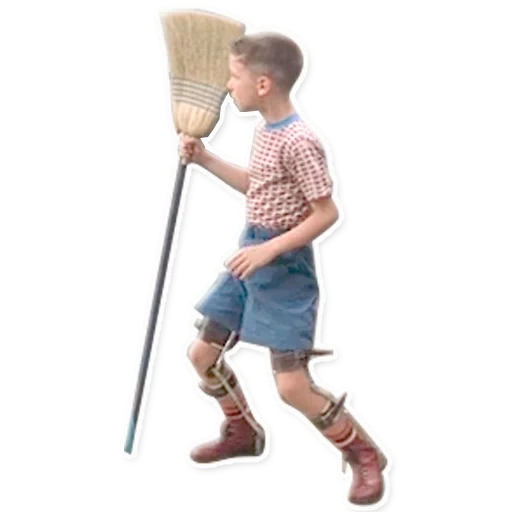 the boy, baseball bat, the broom boy, baseballschläger, junge fegt den boden