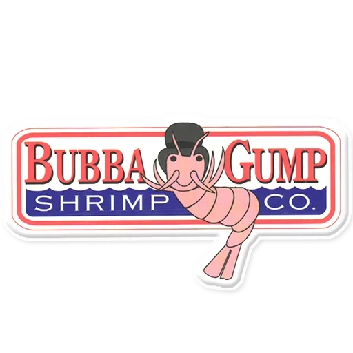 die karte von bubagan, bubba gump shrimp, bubba gump logo, bubba gump shrimp co, bagane mit garnelen