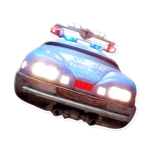 flying car, five-element machine, flash of police car