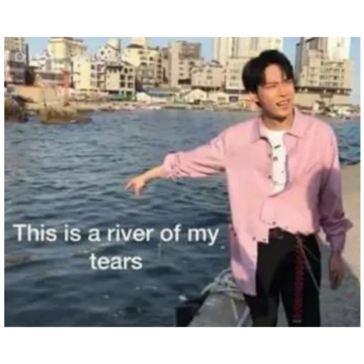 asiatique, mème bts, mèmes bts, doune memm river, c'est une rivière mes larmes