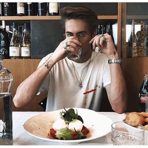 cara, o masculino, humano, homem do cafe, homem bonito