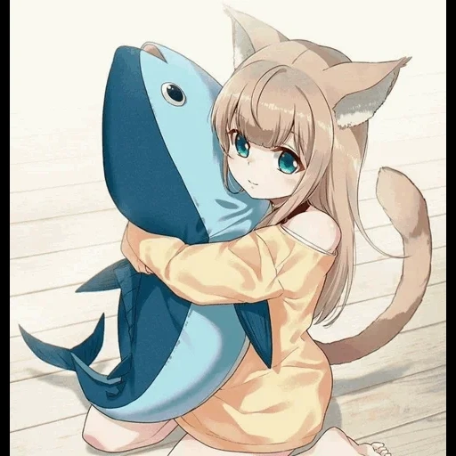 anime neko, animal ears, anime carino, gina nako neko, pattern carini anime