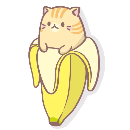 бананька bananya, котик в банане, кот банан, бананя, аниме бананька