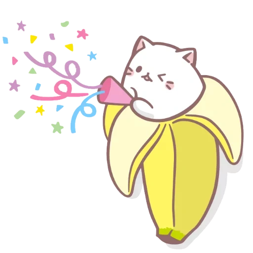 аниме бананька персонажи, бананя аниме кот, каваи кот в банане, аниме бананя персонажи, милые рисунки чиби