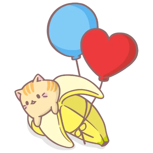 telegram sticker, телеграм стикеры, бананька bananya, бананя аниме кот, аниме бананя персонажи