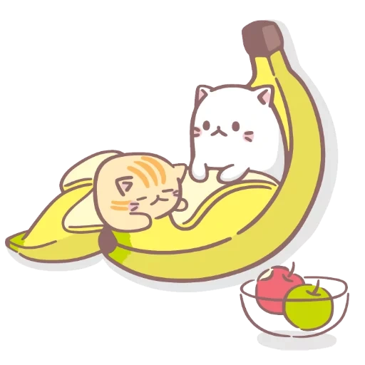 бананька котик, бананька bananya, котик в банане, бананя, кот банан