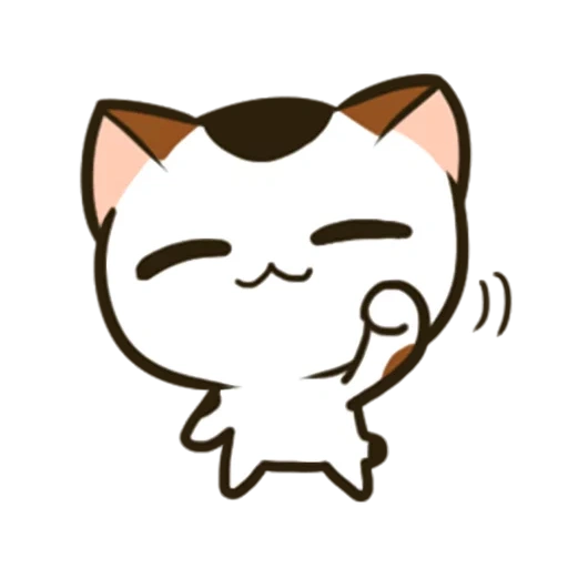 gatti carini, kawaii cat, gatto giapponese, disegni di nyshny gatti, mochi mochi peach cat garbage tank