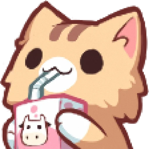 catos, émotions, personnage, discord emote kitty milk