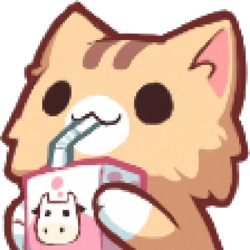 catos, emotes, karakter, discord emote kitty milk