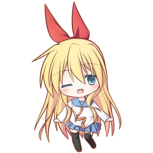 чиби читоге, аниме чиби, nisekoi, аниме милые рисунки, chitoge kirisaki chibi