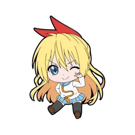 чиби читоге, притворная любовь читоге чиби, chitoge kirisaki chibi, аниме nisekoi, чиби