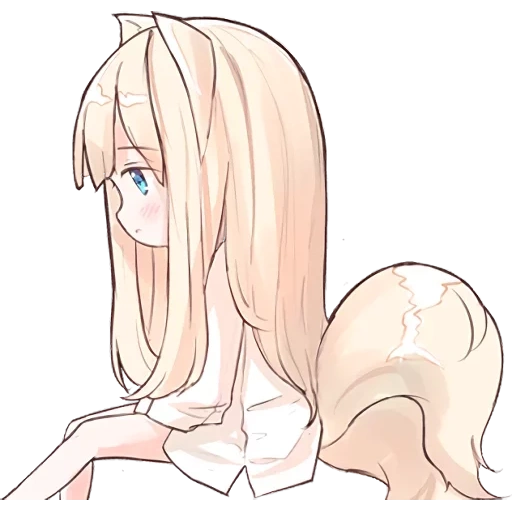 anime creative, anime hair, anime girl, anime sketch, anime mädchen blond