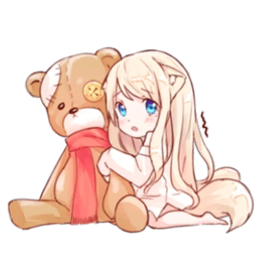 carino anime, necessità di mimiya, necessità di miami mia, anime girl cute, anime girl bear