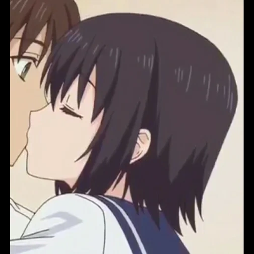 imagen, beso de anime, misaki may koity, beso de anime cítricos