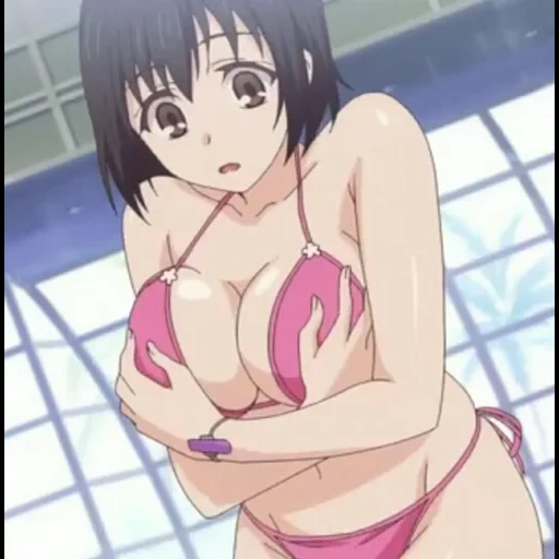 menina anime, menina anime, personagem de anime, a cena do banho de anime é melhor