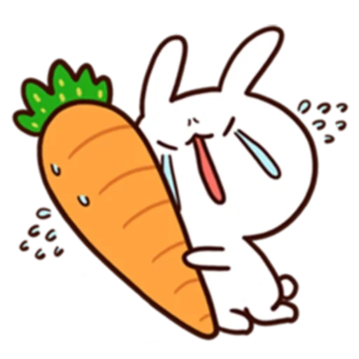 carrot, зайчик думает о морковке, the rabbit weight gain, милые рисунки кроликов
