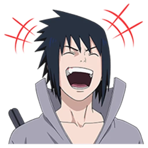 sasuke uchiha rires, riant sasuke, sasuke erysipelas, sasuke sourire, sasuke