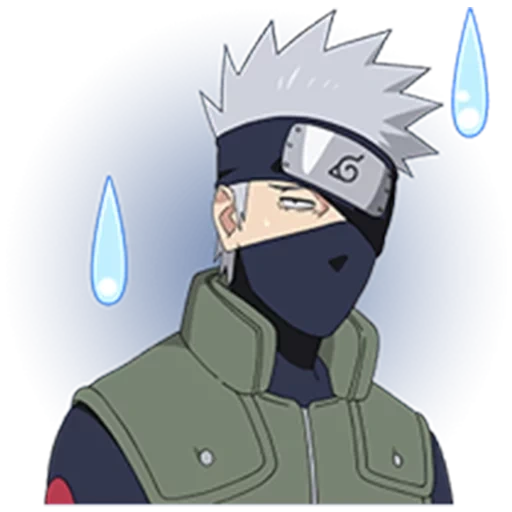 emoji konohi, kakashi hhatake, kakashi anime naruto, kakashi naruto, pegatinas naruto