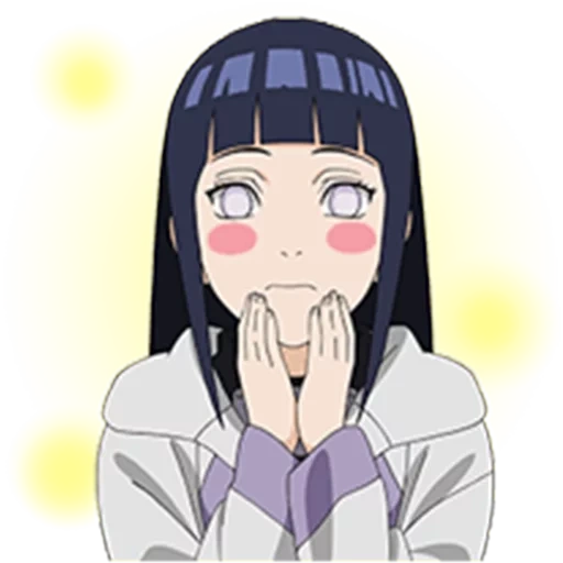 ensemble d'autocollants, hinata chan, télégram stickers, hyuuga hinata, hinata