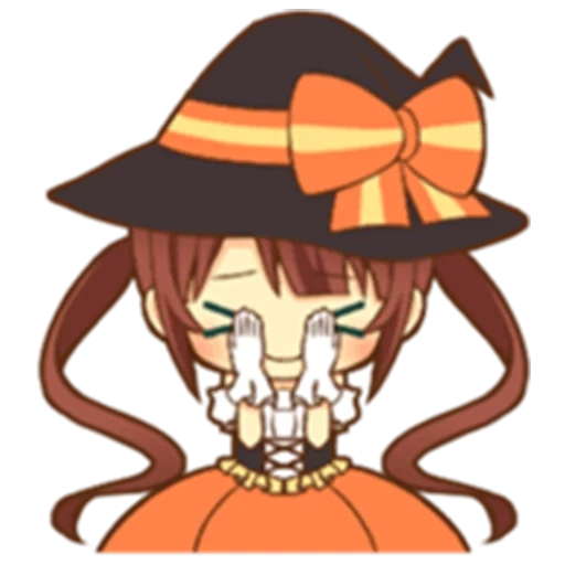 halloween witch, хэллоуин аниме стикеры, чиби чуя, чуя накахара чиби, sticker halloween