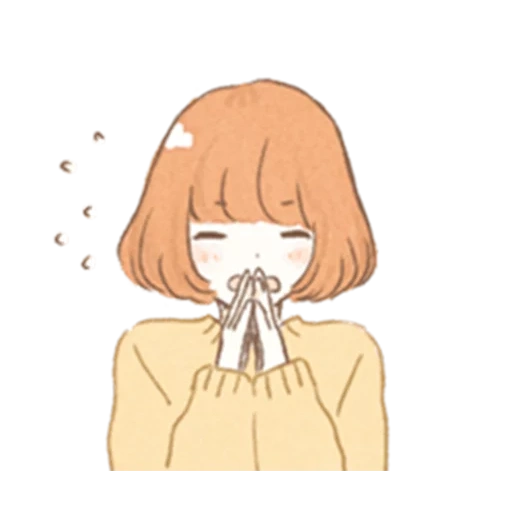 рисунок, line sticker girl, стикеры, аниме рисунки, 100 cute girl sticker