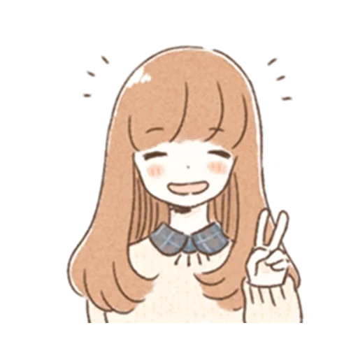 рисунок, никки аниме чиби, танака аниме, рисунки аниме, line sticker girl