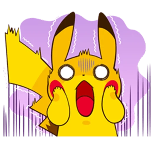 pikachu, choque de picacho, pikachu watsap, pegatinas de pikachi, sorprendido por pikachu