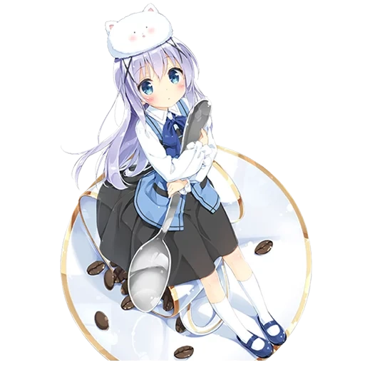 qianzhongfu, seni animasi, kafu chino, anime art lovely, karakter anime