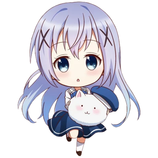 anime chibi, o posto de anime kafu, chino kafuu chibi, desenhos de anime chibi, anime desenhos fofos