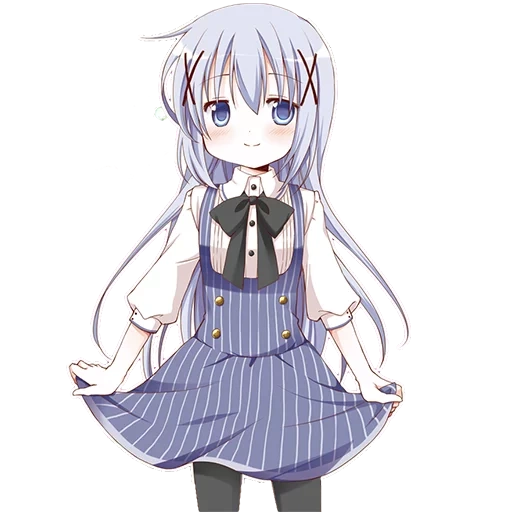 anime, schöner anime, anime frau, der rang eines kafu anime, anime chino kafuu maid