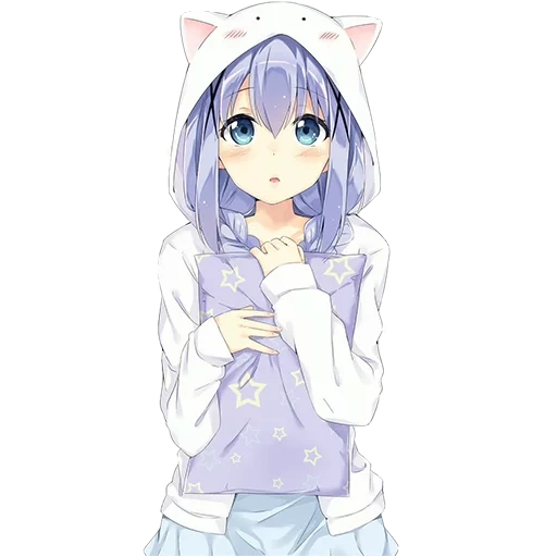 anime neko, anime yang lucu, anime girl, kafuchino, anime gadis manis