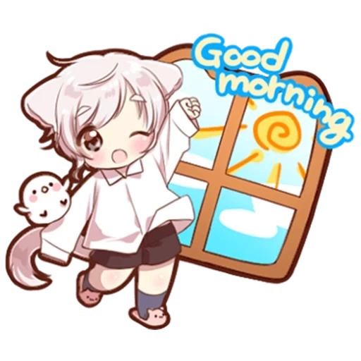 red cliff, chibi kun, sleepy neco tg, cartoon characters, chinese internal medicine sticker