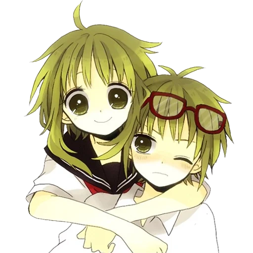 gumi, шион сатоши, gumi x gumiya, милые аниме пары, вокалоиды гуми гумо