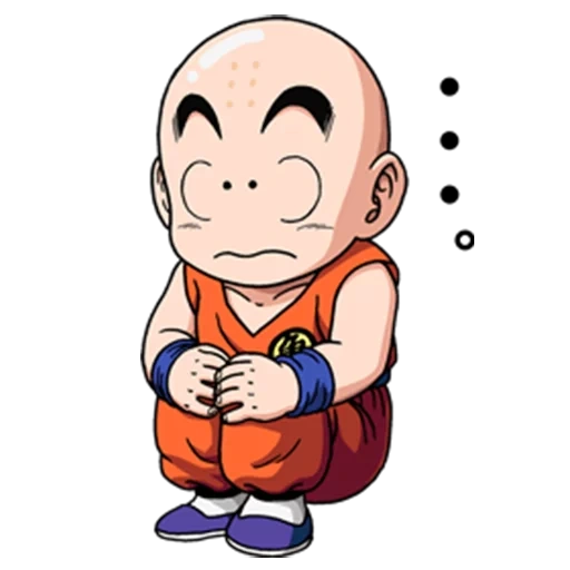 dragon ball stickers, krillin, стикерпак для печати dragonball, телеграм стикеры, аниме