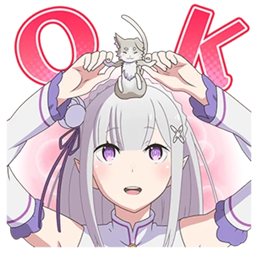 anime, emilia, emilia re zero, emilia re zero, karakter anime