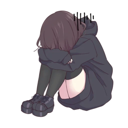 menhera chan, triste animación, mente hera a menudo chibi, hera chen triste, niña triste