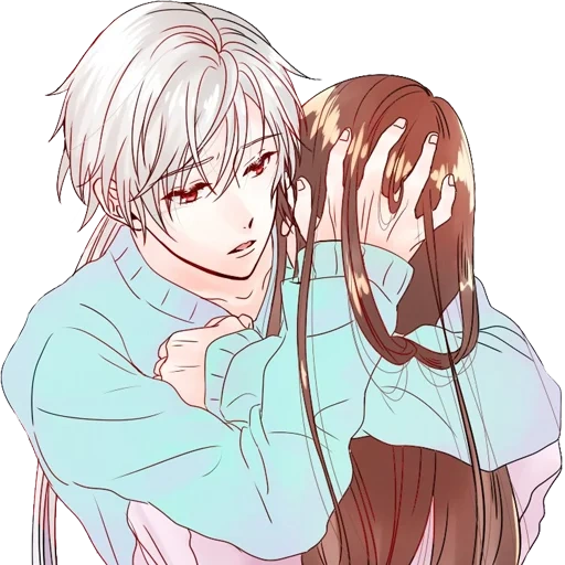 anime couples, anime manga, anime characters, anime pairs of manga, mystic messenger zen and mc