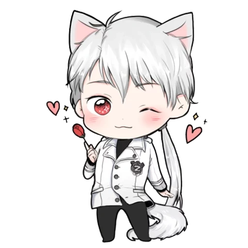 chibi, chibi figurenmalerei, mafumafu neko, mafu mafu chibi, anime niedliche muster