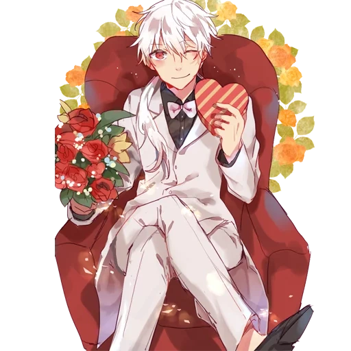 anime, anime ideas, the anime is beautiful, anime characters, anime guy with a bouquet