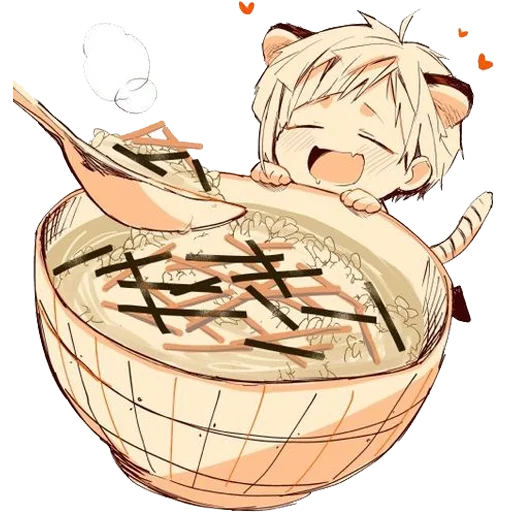 чиби, чиби ацуши, аниме арты, чиби атсуши, чай рисом ацуши