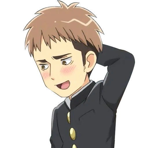 anime, personnages d'anime, jean kirstein chibi, high school titan invasion