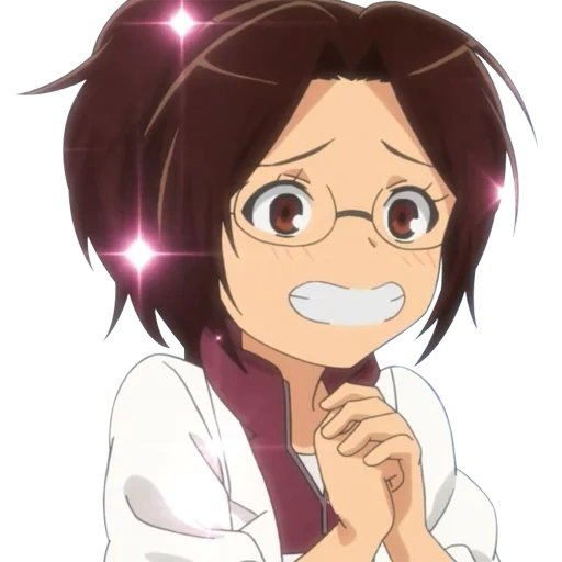 han ji chibi, attaque de hanji, anime girl, hanji attaque les titans, high school titan invasion